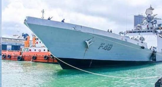 INS SATPURA arrives at the Port of Colombo